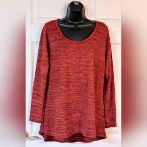 LuLaRoe Cherry Red Long Sleeve Pullover Top